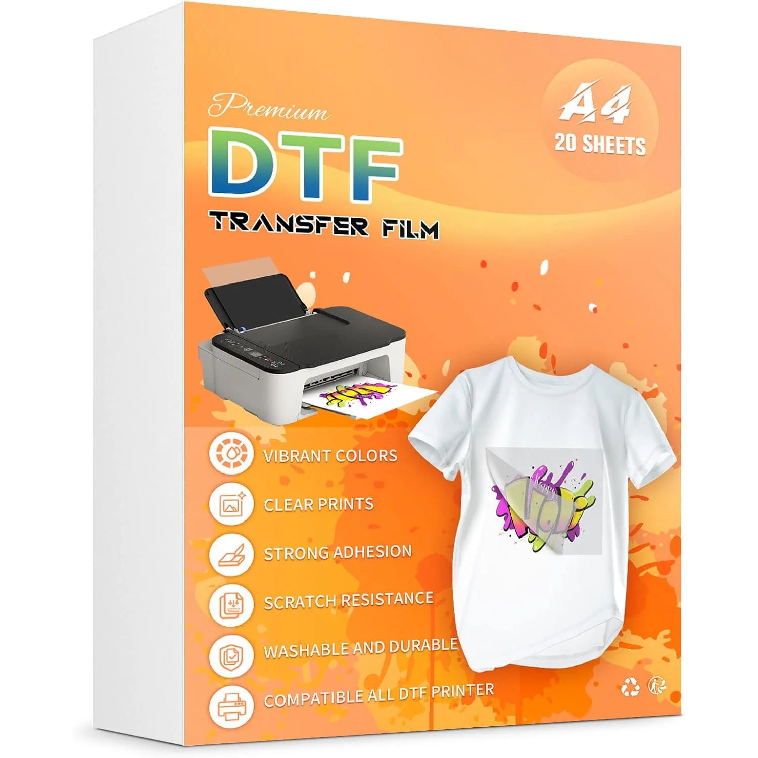 20x Feuilles de Papier Transfert pour Textile - Personnalisez vos vêtements