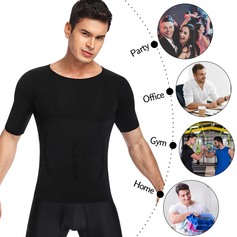 T-Shirt Gainant Homme avec Correction Posture