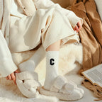 Pack de 5 paires de chaussettes brodées épaisses en laine - Femme
