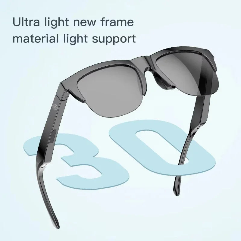 Lunettes Intelligentes Lenovo Unisexe Bluetooth avec IA – Appels, Musique, Enregistrement Vocal & Photo