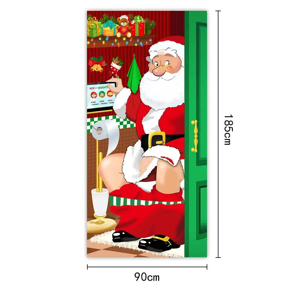 Bannière de Porte 2D de Noël à Suspendre - 185x90CM