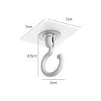 Crochets Adhésifs Pivotants 360° – Lot de 10