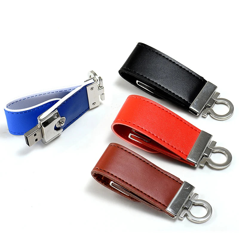 Clé USB 3.0 avec Porte-Clés en Cuir – 8 Go à 128 Go, Haute Vitesse