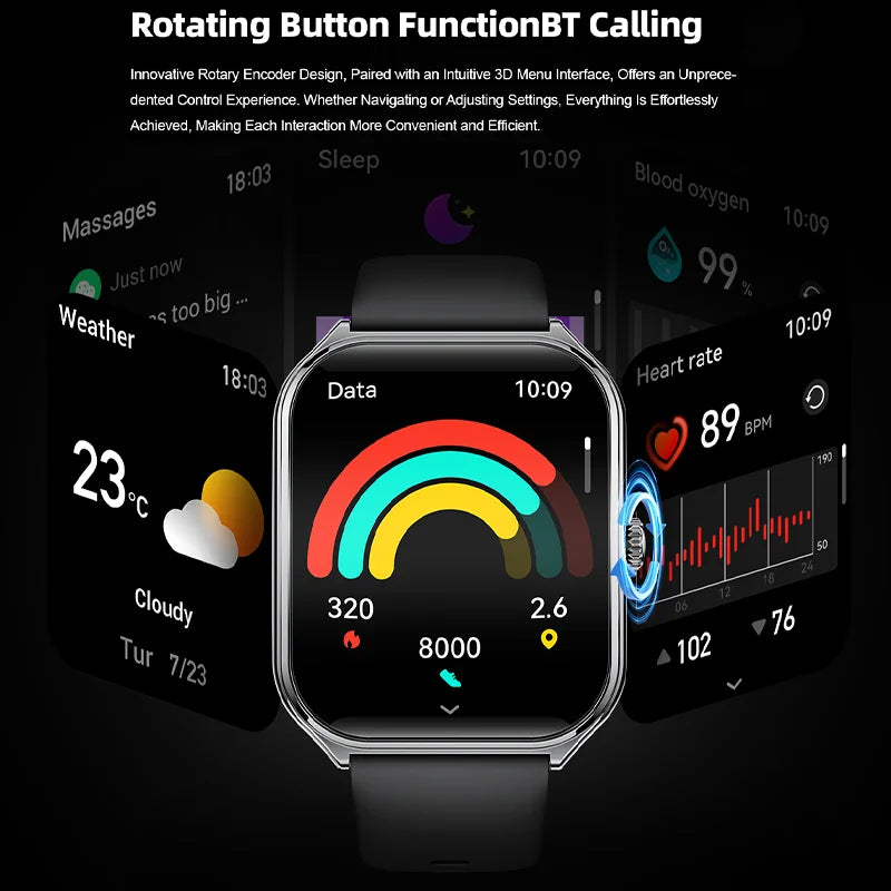 Montre Connectée Ultra Fine - Écran AMOLED HD 1.96" + 1 Bracelet OFFERT