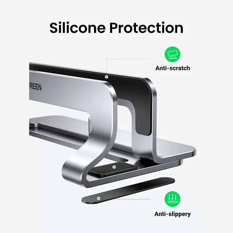 Support vertical en aluminium pour ordinateur portable et tablette