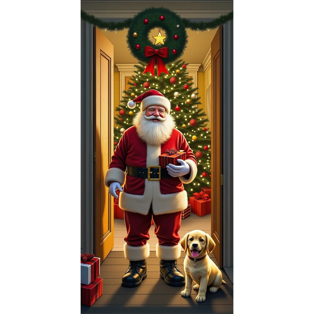 Bannière de Porte 2D de Noël à Suspendre - 185x90CM