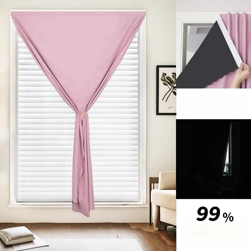 Rideau Occultant Thermique Sans Perçage – 100% Opaque