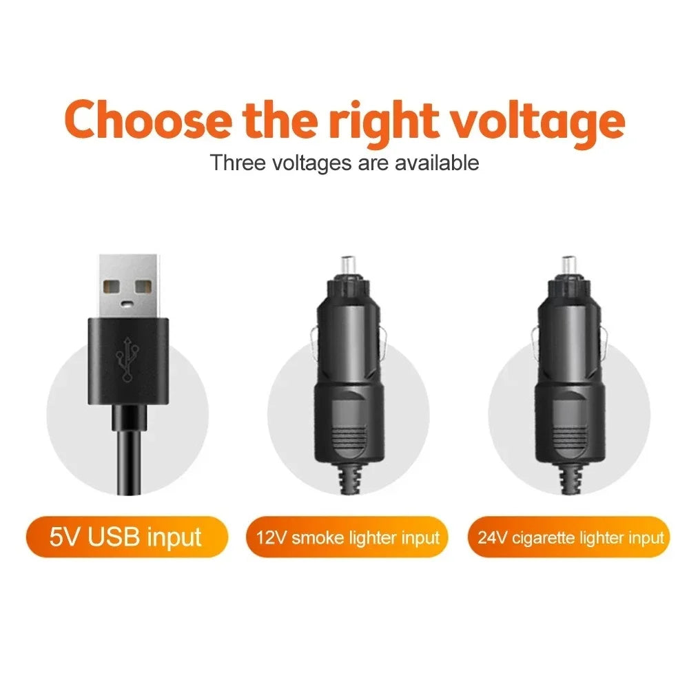 Ventilateur Voiture Silencieux 3 Têtes - USB