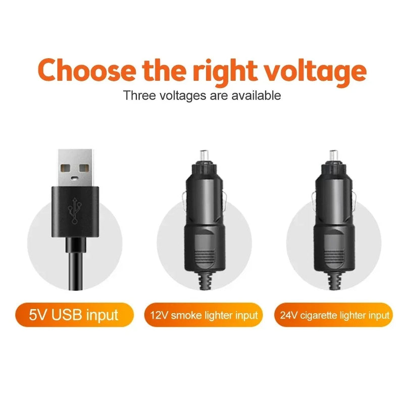 Ventilateur Voiture Silencieux 3 Têtes - USB