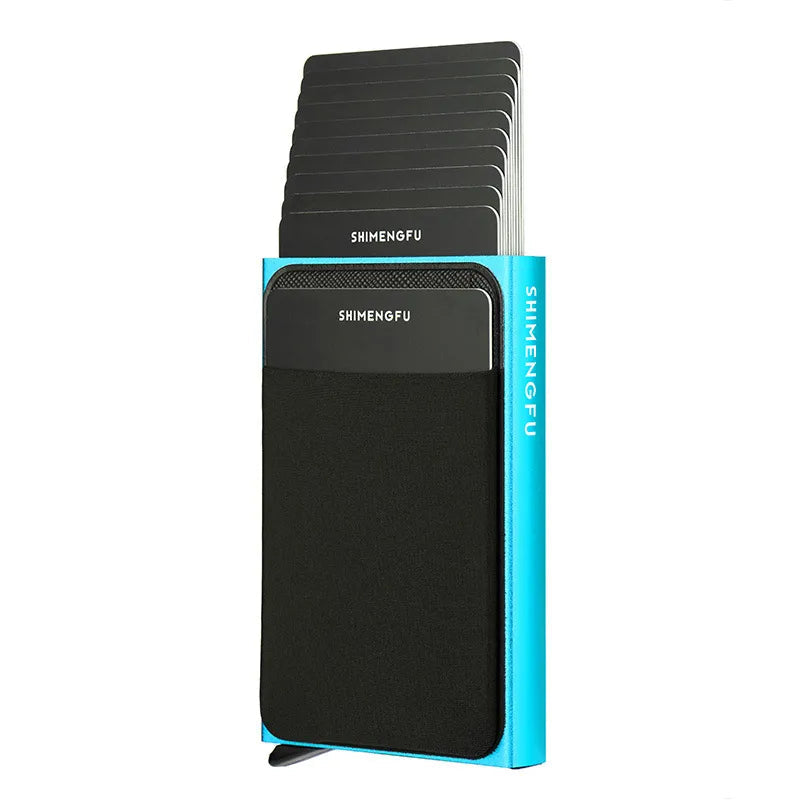 Porte-carte anti-RFID en aluminium - Pop-up automatique
