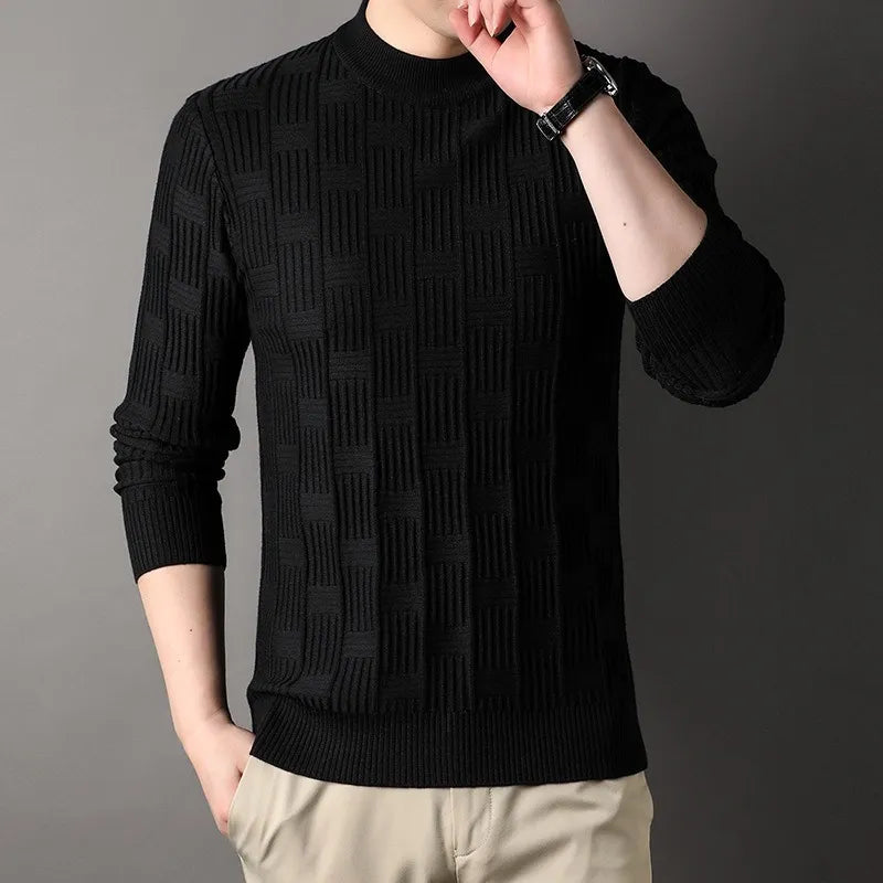 Pull motif Jacquard damier Homme - Hiver 2023