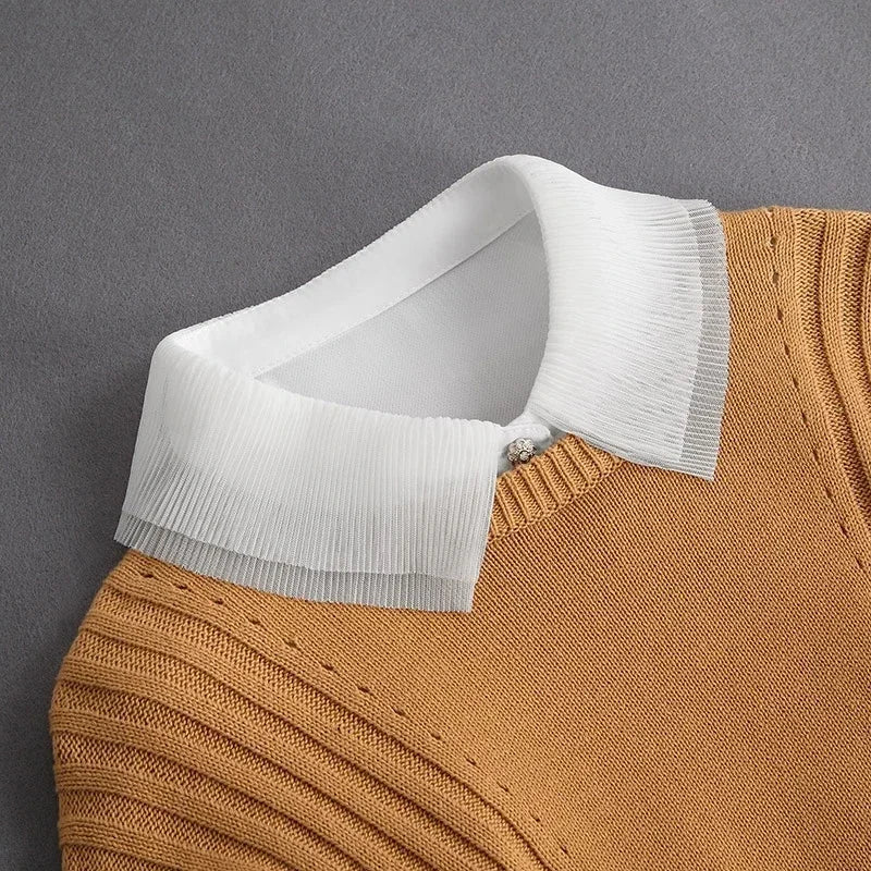 Faux Col de Chemise Amovible