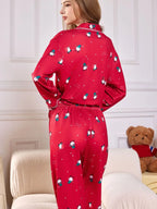 Pyjama de Noël - Chemisier manches longues & Pantalon fluide