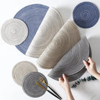 Set de 12 Napperons en Lin tissés