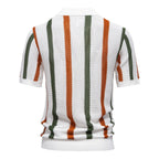 Polo Homme Respirant à Rayures Vintage