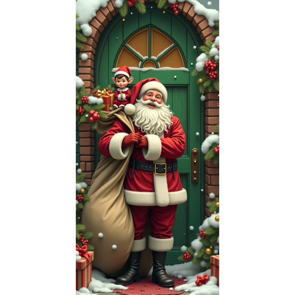 Bannière de Porte 2D de Noël à Suspendre - 185x90CM
