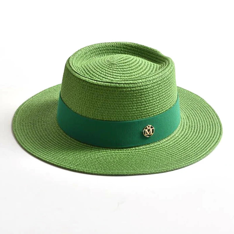 Chapeau de Paille Coloré à Ruban - 17 Couleurs