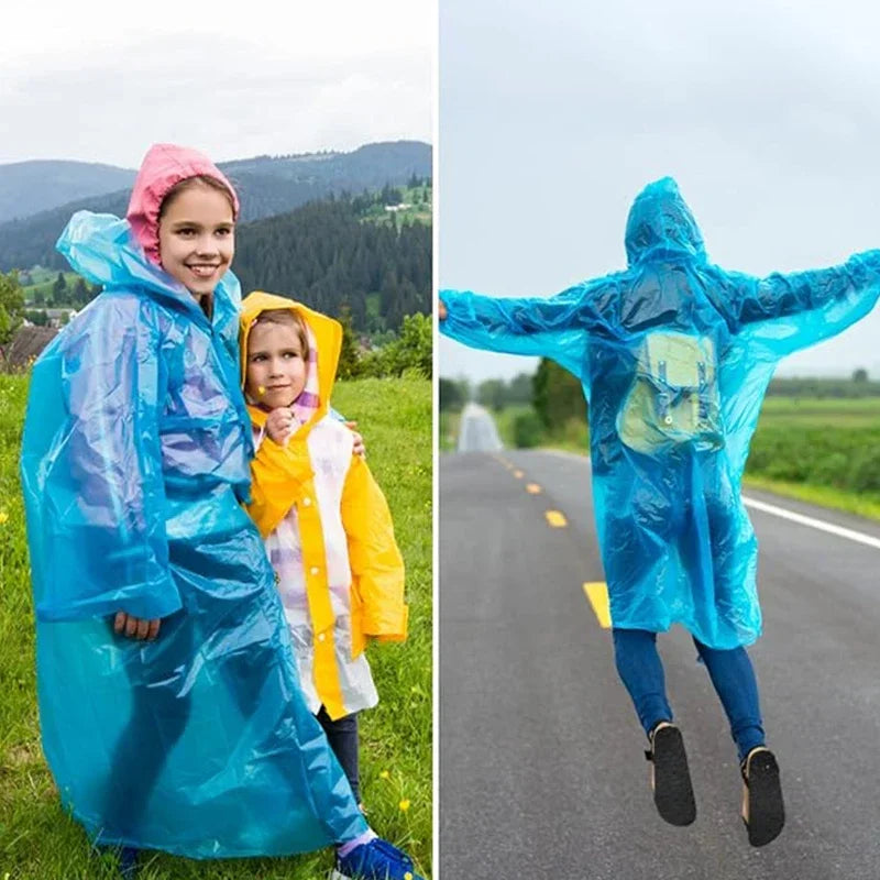 Lot de 2 Ponchos de Pluie + Housse Porte Clé