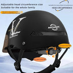 Casque Moto/Vélo avec Visière Vintage pour Femme – Respirant & Réfléchissant – Homme Femme