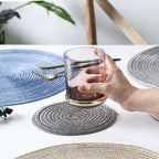 Set de 12 Napperons en Lin tissés