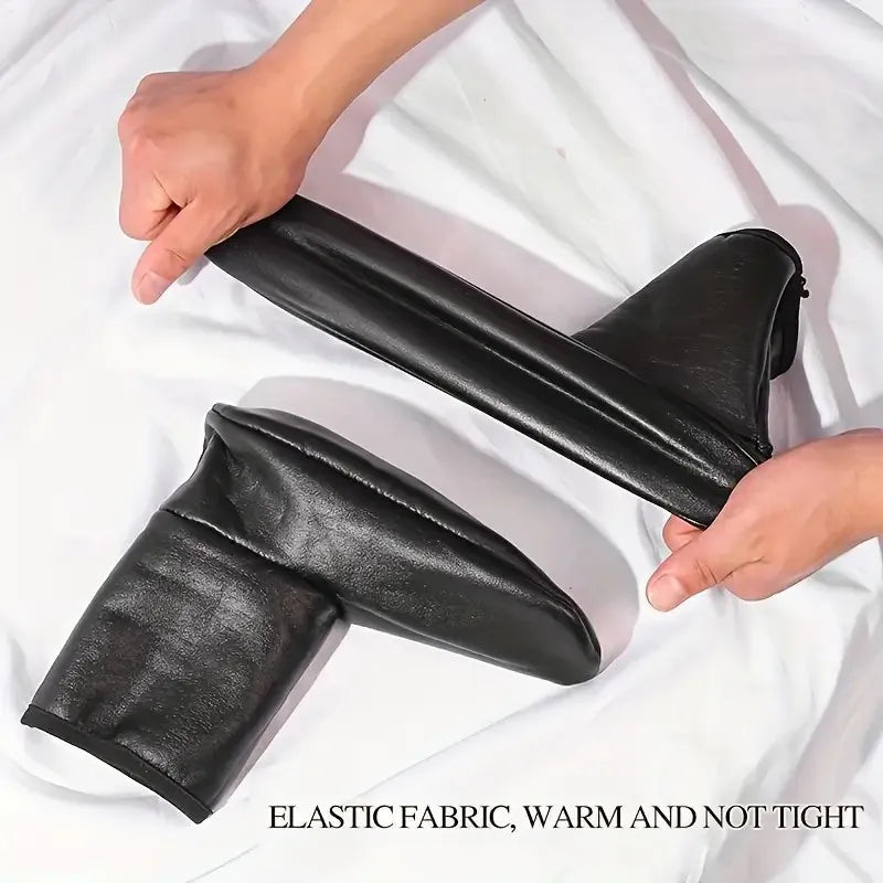 Chaussettes Thermiques Imperméables Unisexe – Doublure Polaire Épaisse, Chaudes & Coupe-Vent – Hiver et Extérieur