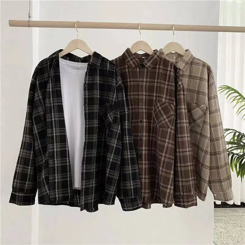 Chemise à carreaux d'automne pour Femmes