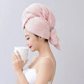 Turban de Bain Super Absorbant avec Bande Élastique - Séchage Express