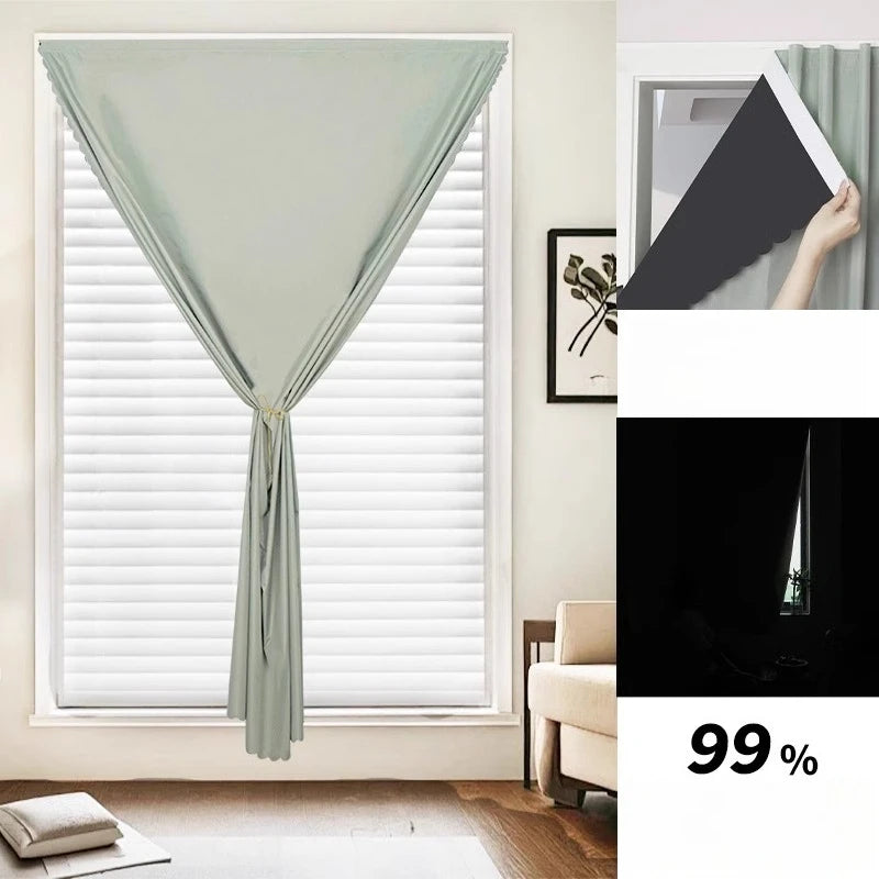 Rideau Occultant Thermique Sans Perçage – 100% Opaque