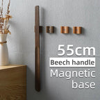 Chausse-pied à long manche en bois naturel & support magnétique