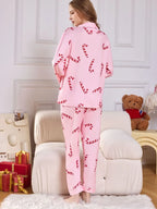 Pyjama de Noël - Chemisier manches longues & Pantalon fluide