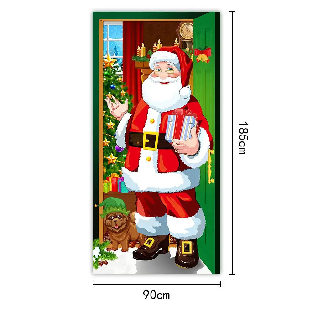 Bannière de Porte 2D de Noël à Suspendre - 185x90CM
