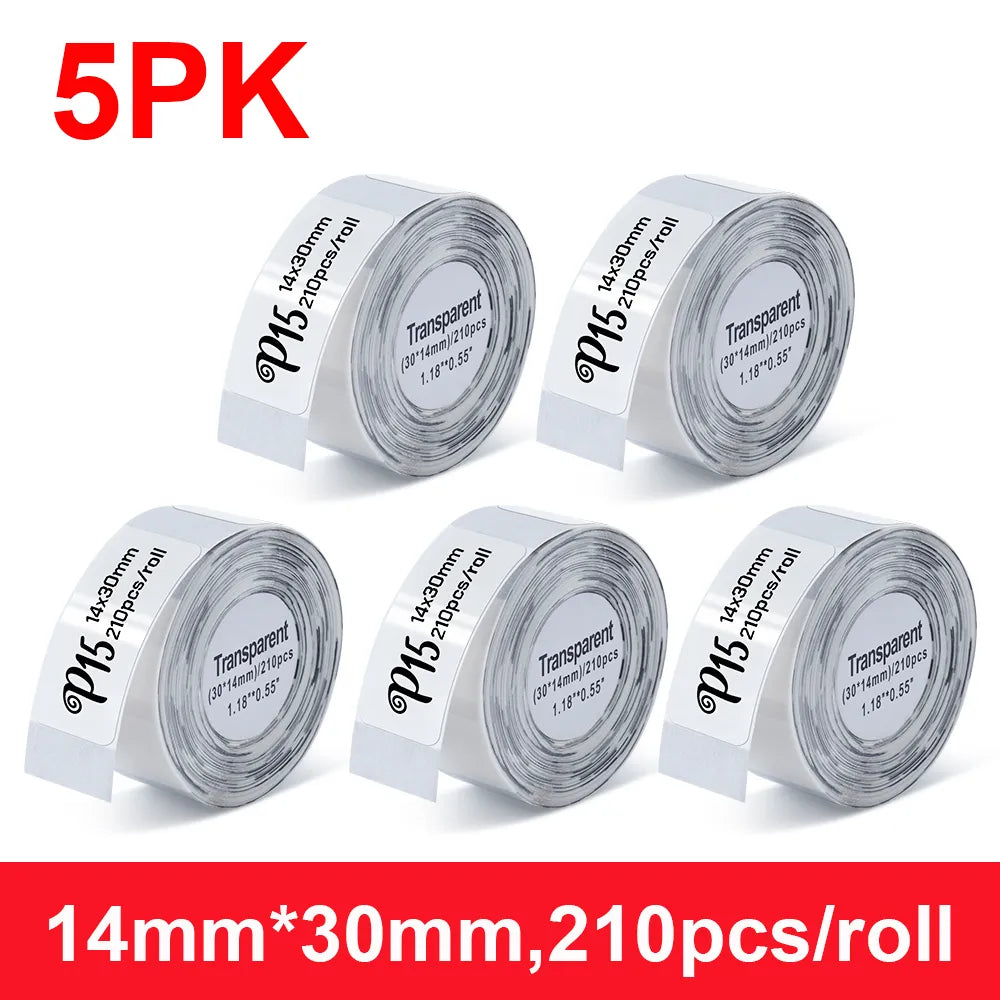 5x Rouleaux Transparent