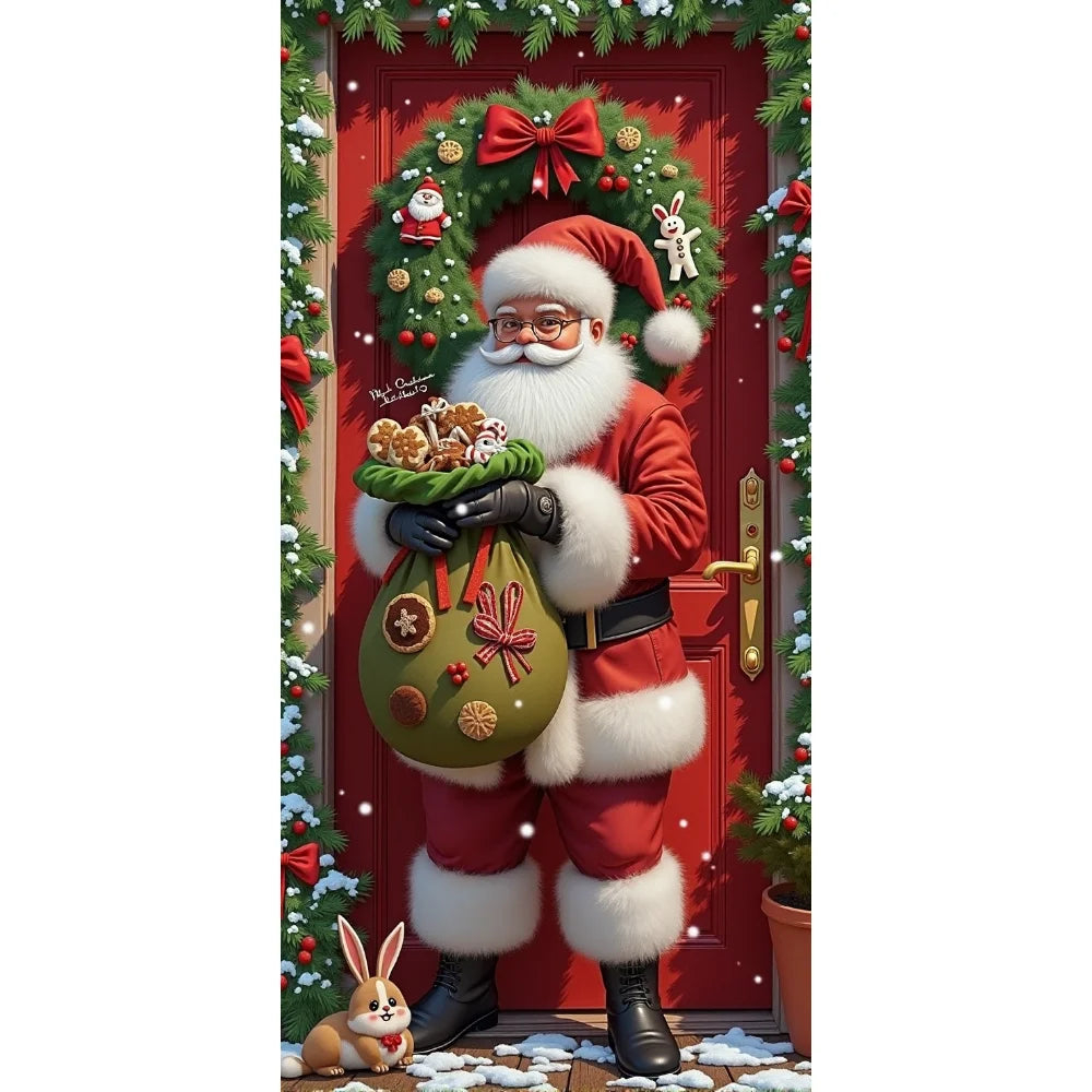 Bannière de Porte 2D de Noël à Suspendre - 185x90CM
