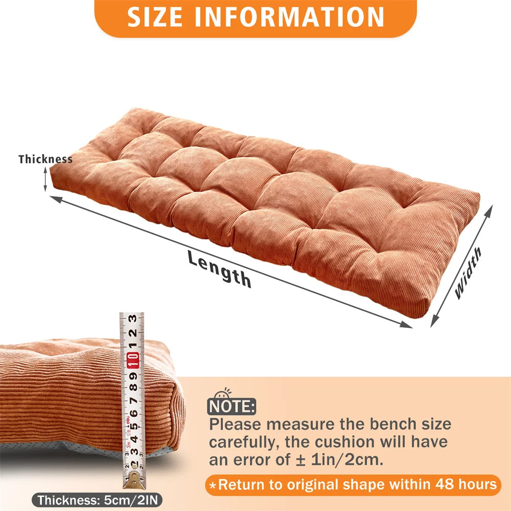 Coussin de Chaise, Banc & Banquette en Velours Côtelé - 31 Tailles