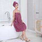 Cocooning Bath - Ensemble 2PCS de Serviettes de Bain Femme