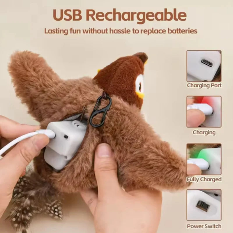 Birdy - Jouet Oiseau Interactif pour Chat Rechargeable