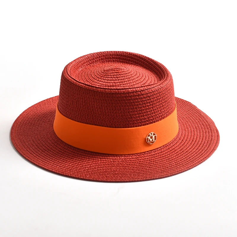 Chapeau de Paille Coloré à Ruban - 17 Couleurs