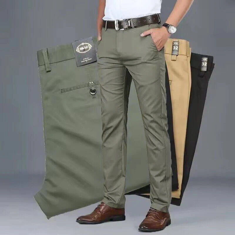 Pantalon Slim Homme Coton Confort Printemps-Été