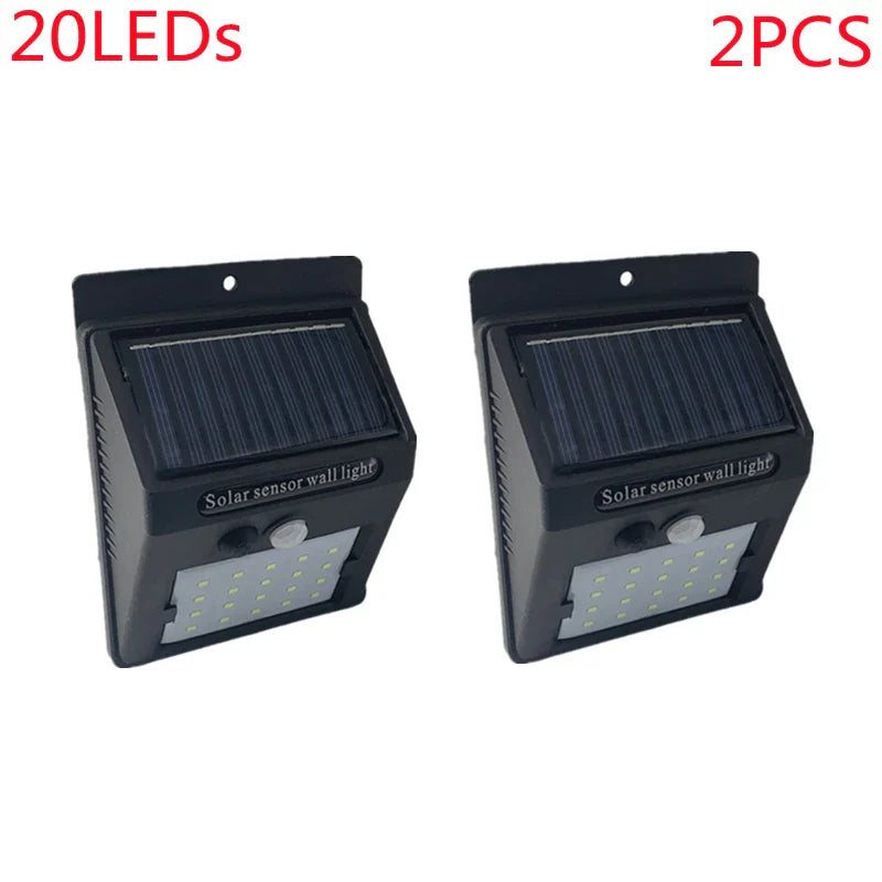 2x Applique solaire avec capteur de mouvement