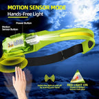 Lampe Frontale LED Rechargeable – 9 Modes & Détection