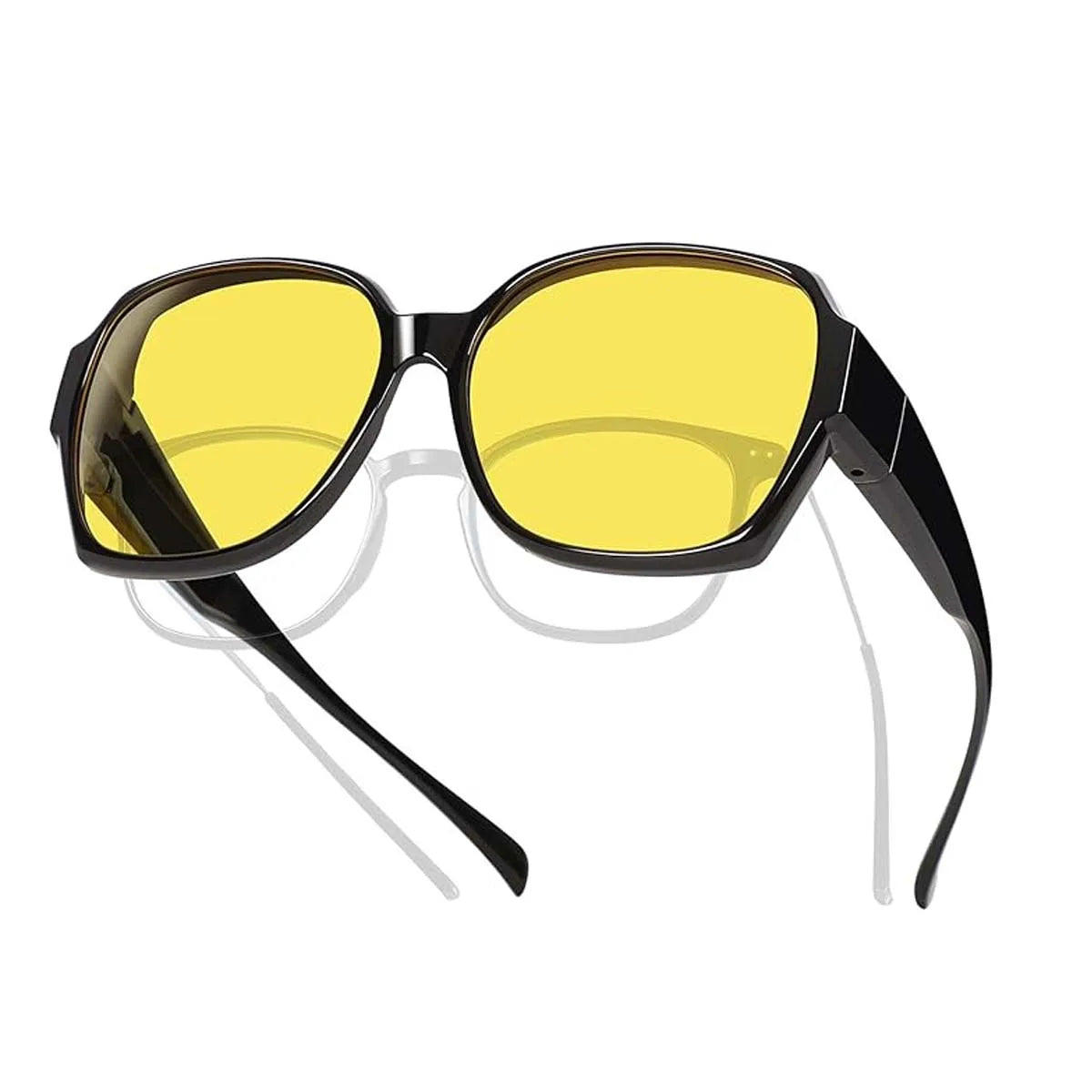 Sur Lunettes de Soleil Polarisées à Porter par-Dessus des Lunettes de Vue Femme – Protection UV400