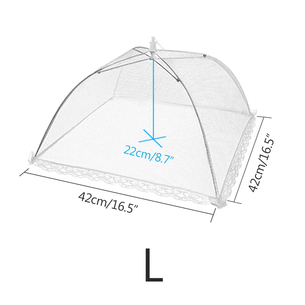 Cloche Alimentaire Pliable en Maille – Protection Anti-Insectes pour Fruits, Légumes et Plats