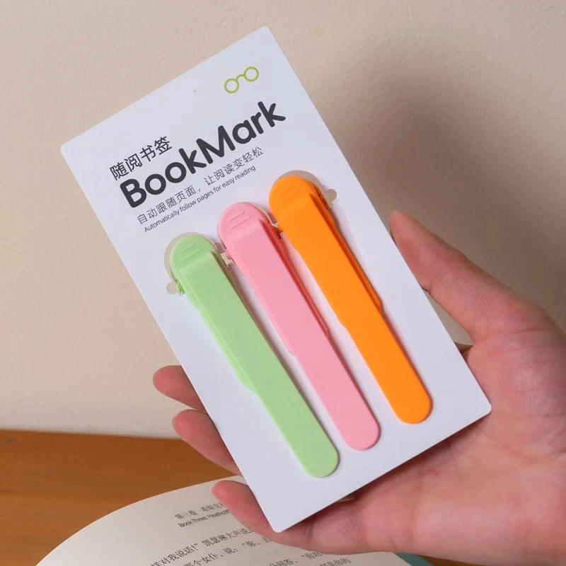 3x Marque-Page Colorés en Silicone - Suivi Automaque des pages
