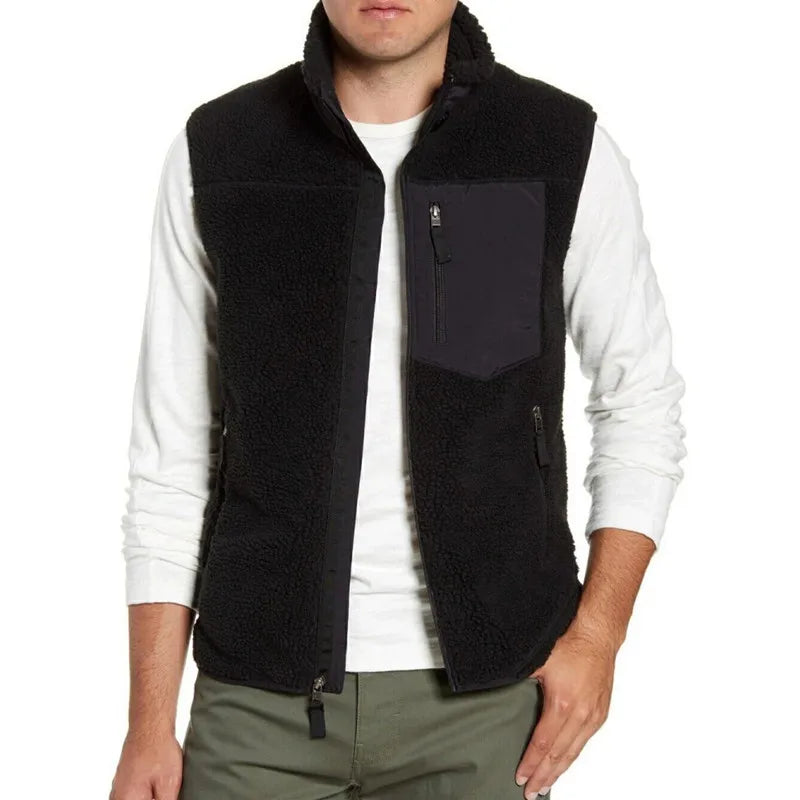 Veste Polaire sans manche chaude d'extérieur - Bicolore