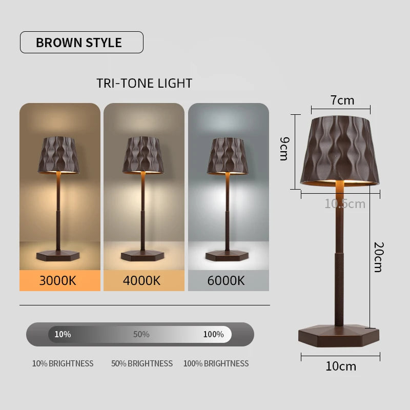 Lampe de Table LED Tactile – 3 Couleurs