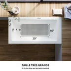 Tapis de Baignoire Extra Long à Ventouses Antidérapantes