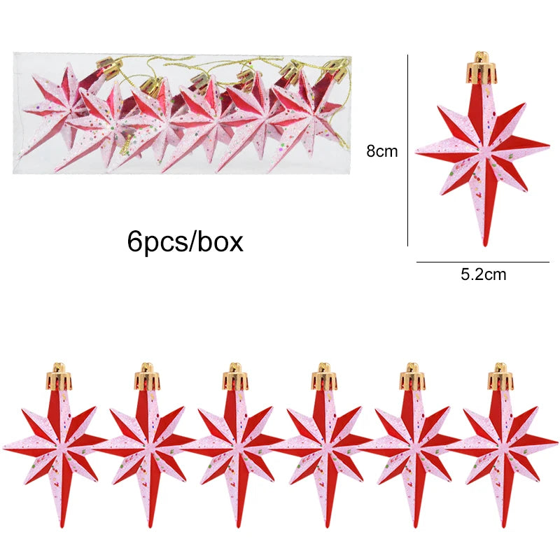 Lot de 6 Suspensions Bonbons de Noël
