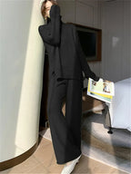 Ensemble 2PC Pull col roulé et pantalon ample tricoté - Collection Automne 2023