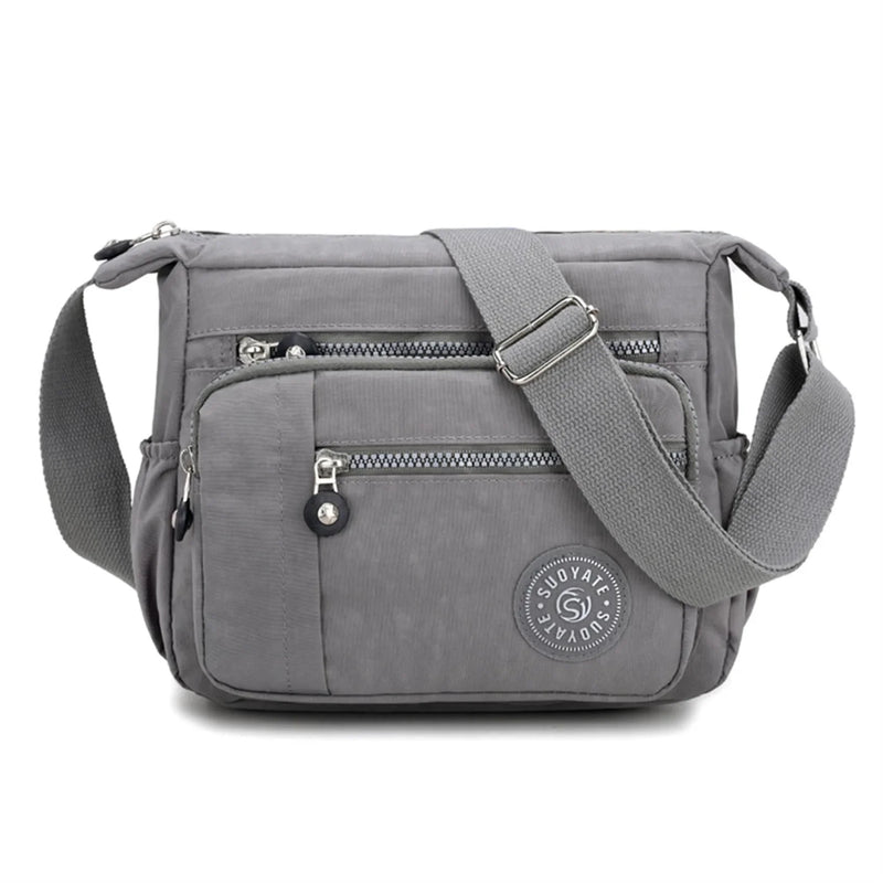 Sac Bandoulière Femme Nylon Imperméable Multi-Poches