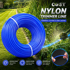 Fil Nylon Rond pour Débroussailleuse et Coupe-Bordures – Ø 1,6 à 4,0 mm, Rouleau 15 à 100 m – Fil de Coupe pour Tondeuse à Gazon